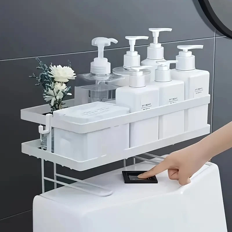 Tech Accessories Organizer - Prateleira de Armazenamento Sobre o Vaso