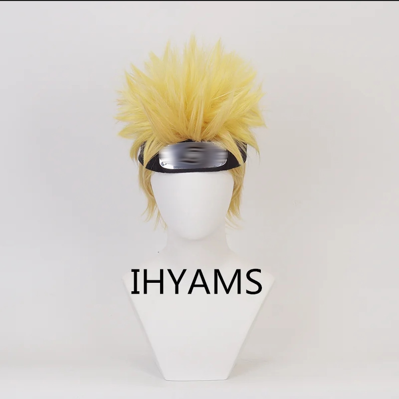Tech Accessories For Men - Uzumaki cosplay perucas 30cm curto dourado