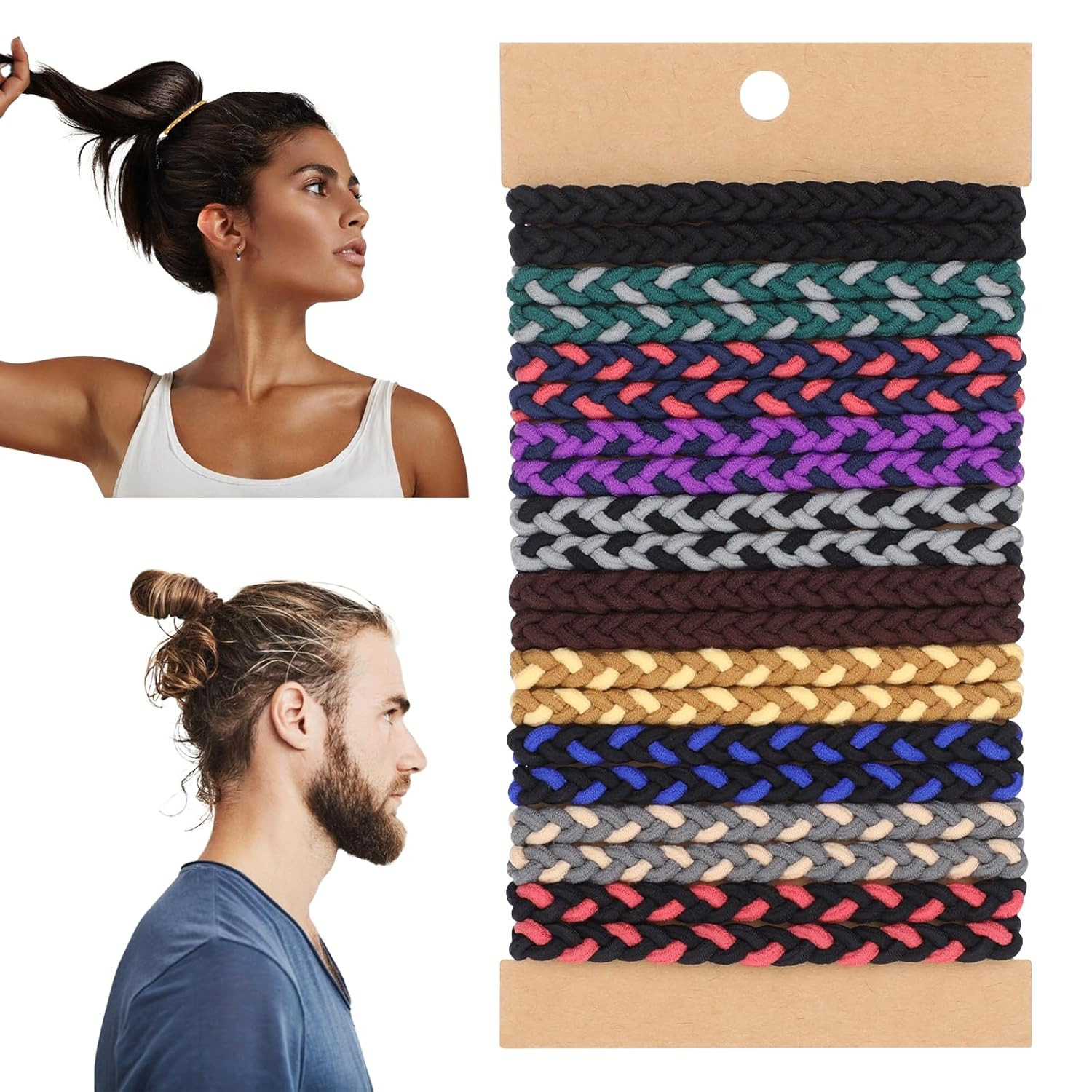 Tech Accessories For Men - 10 Unidades de Elásticos de Cabelo