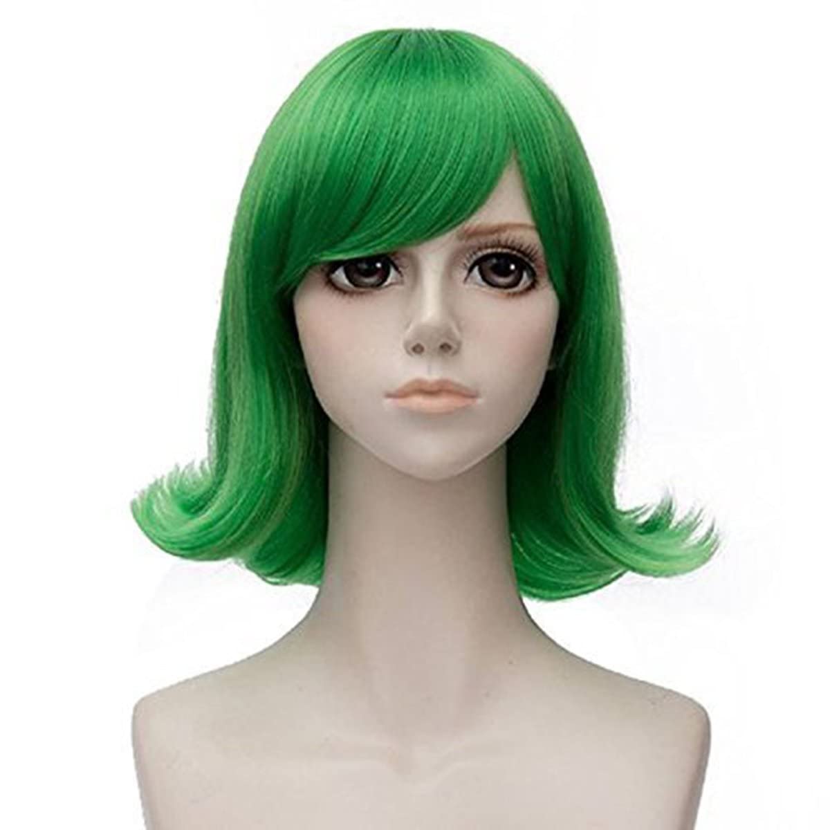 Tech Accessories For Men - Perucas Curtas Verdes Onduladas para Cosplay,