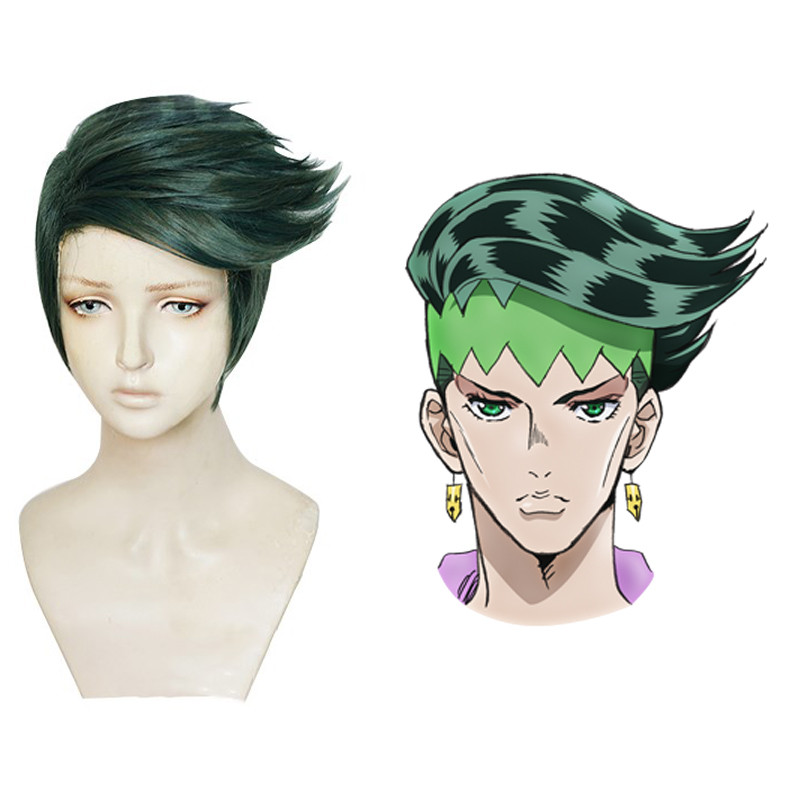 Tech Accessories For Men - Rohan kishibe peruca cosplay curta verde