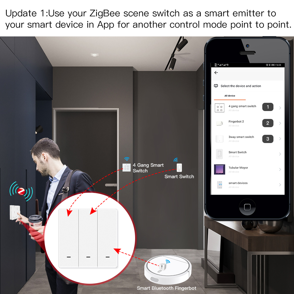 Moes tuya zigbee interruptor d - Power Bank Wireless avaliação e preço