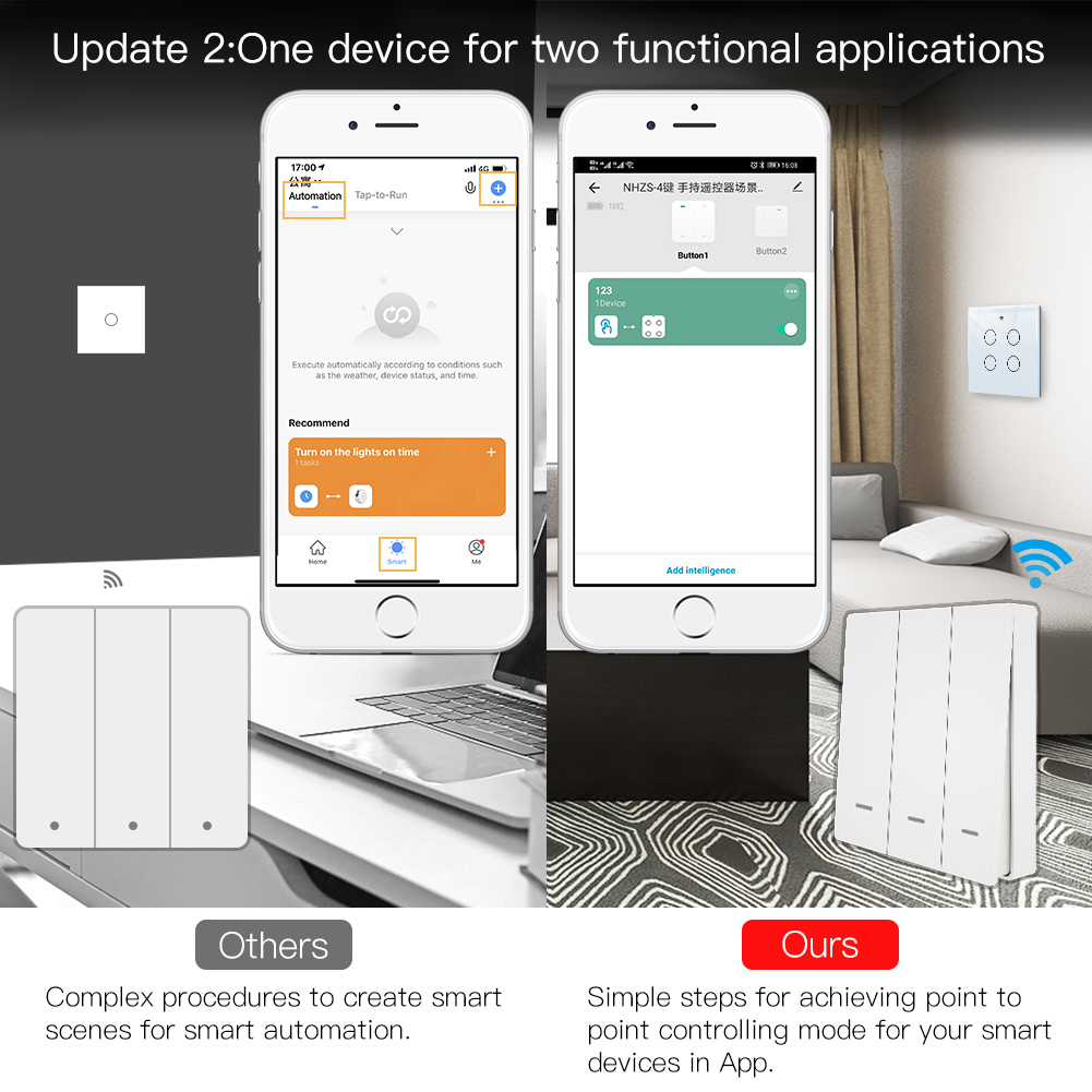 Moes tuya zigbee interruptor d - Power Bank Wireless avaliação e preço