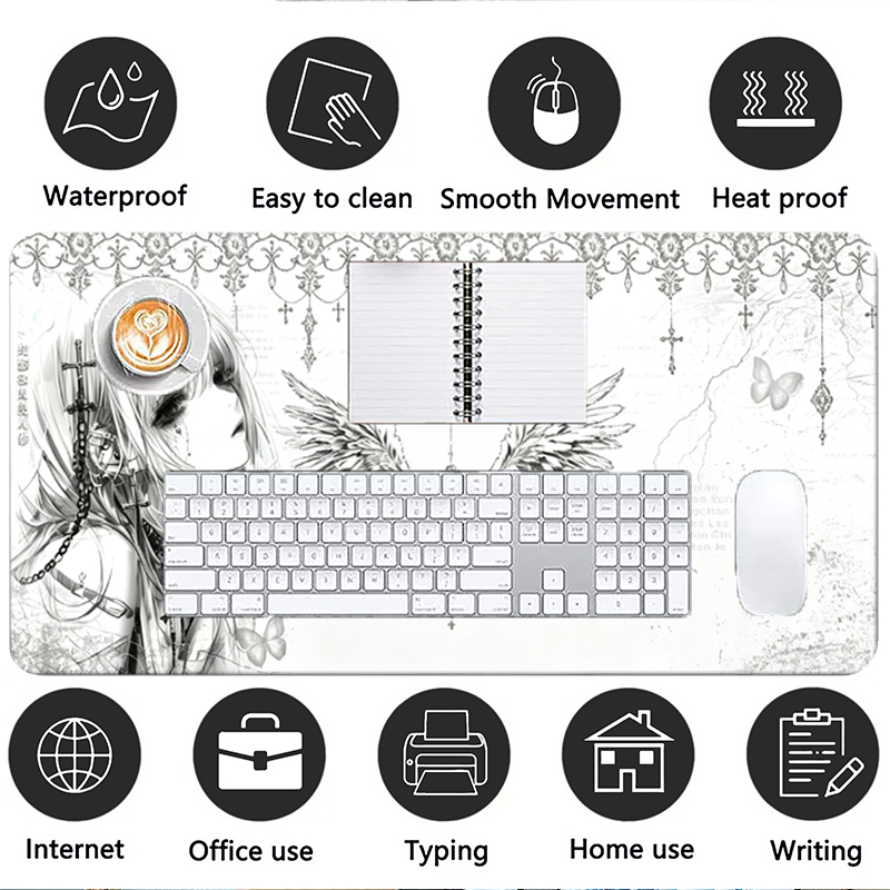 Mousepad de Couro Preto e Bran - Tech Accessories For Desk avaliação e preço
